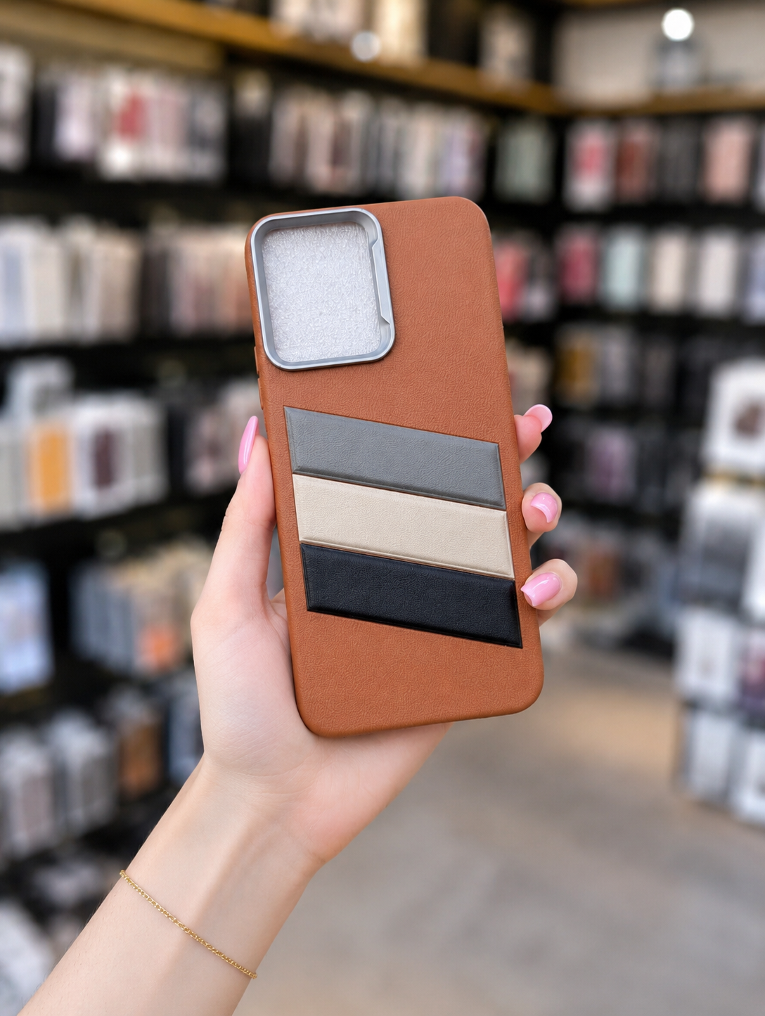 Spark Go 2 Back Cover Leather Pouch | Decent Unique Striped Phone Case