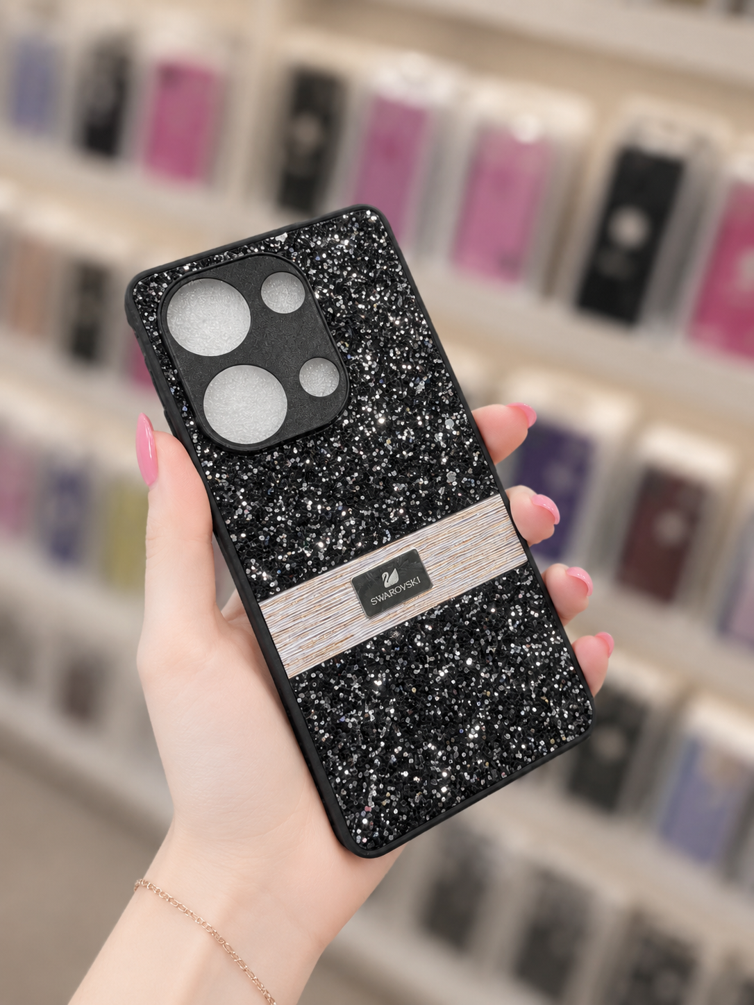 Note 13 Pro Back Cover Glitter Pouch | Stylish Girls Phone Case