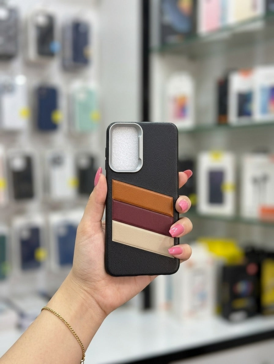 A17 Back Cover Leather Pouch | Decent Unique Striped Phone Case