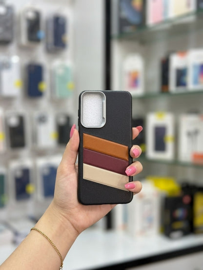 A17 Back Cover Leather Pouch | Decent Unique Striped Phone Case