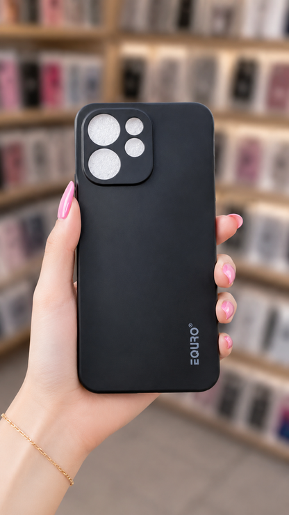 Reno 15 Back Cover | Matte Black Soft Slim Phone Case