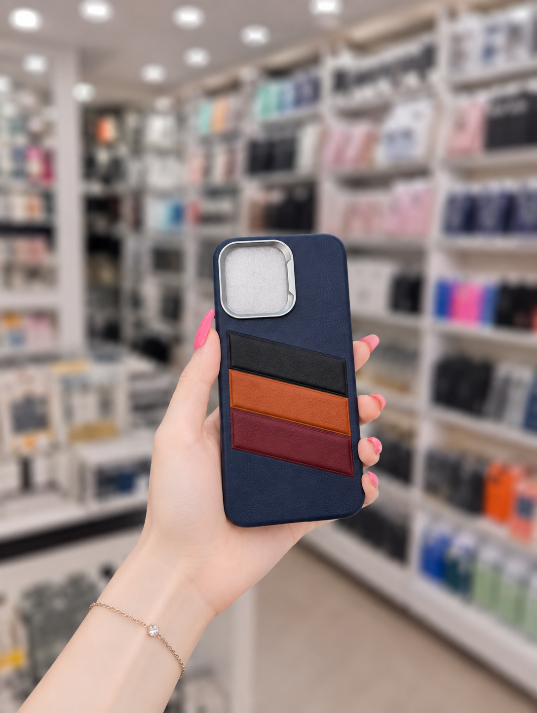 A6 Pro Back Cover Leather Pouch | Unique Striped Soft Phone Case