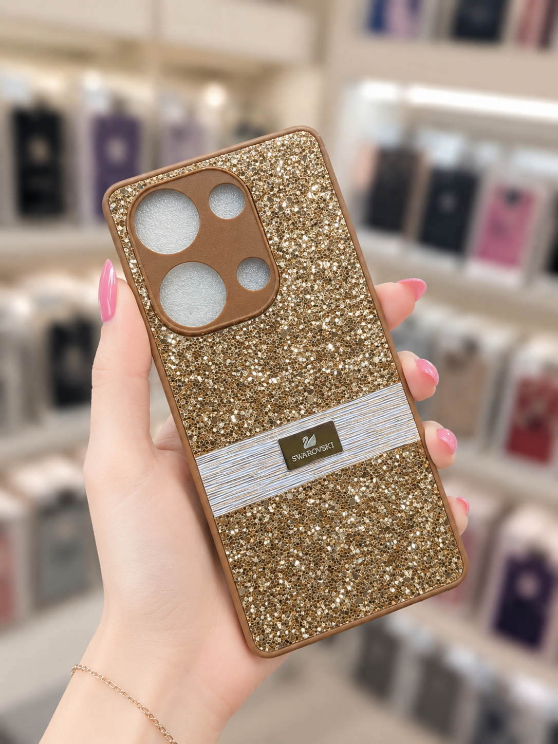 Note 13 Pro Back Cover Glitter Pouch | Stylish Girls Phone Case