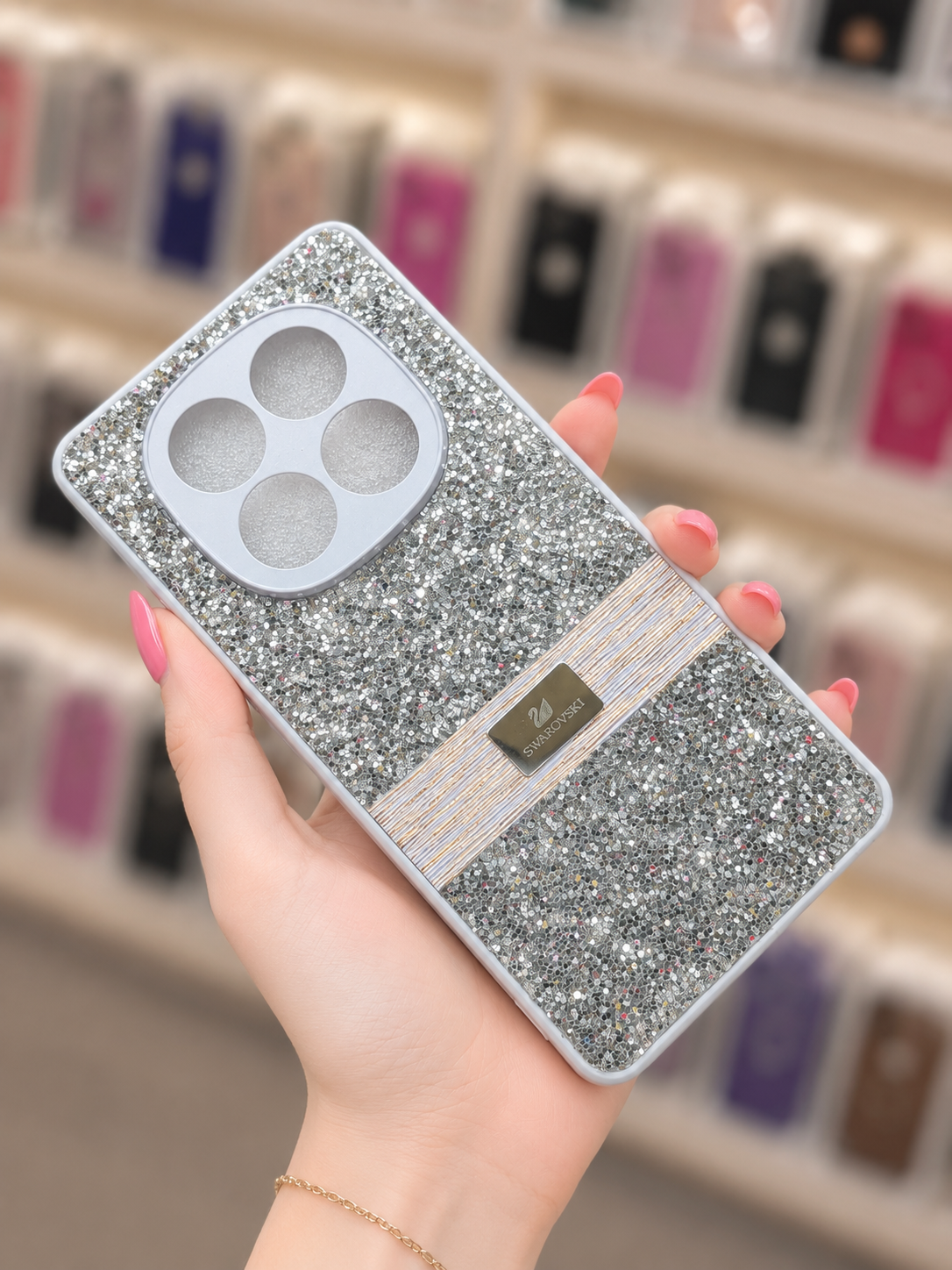 Note 14 Pro Back Cover | Glitter Pouch | Stylish Girls Phone Case