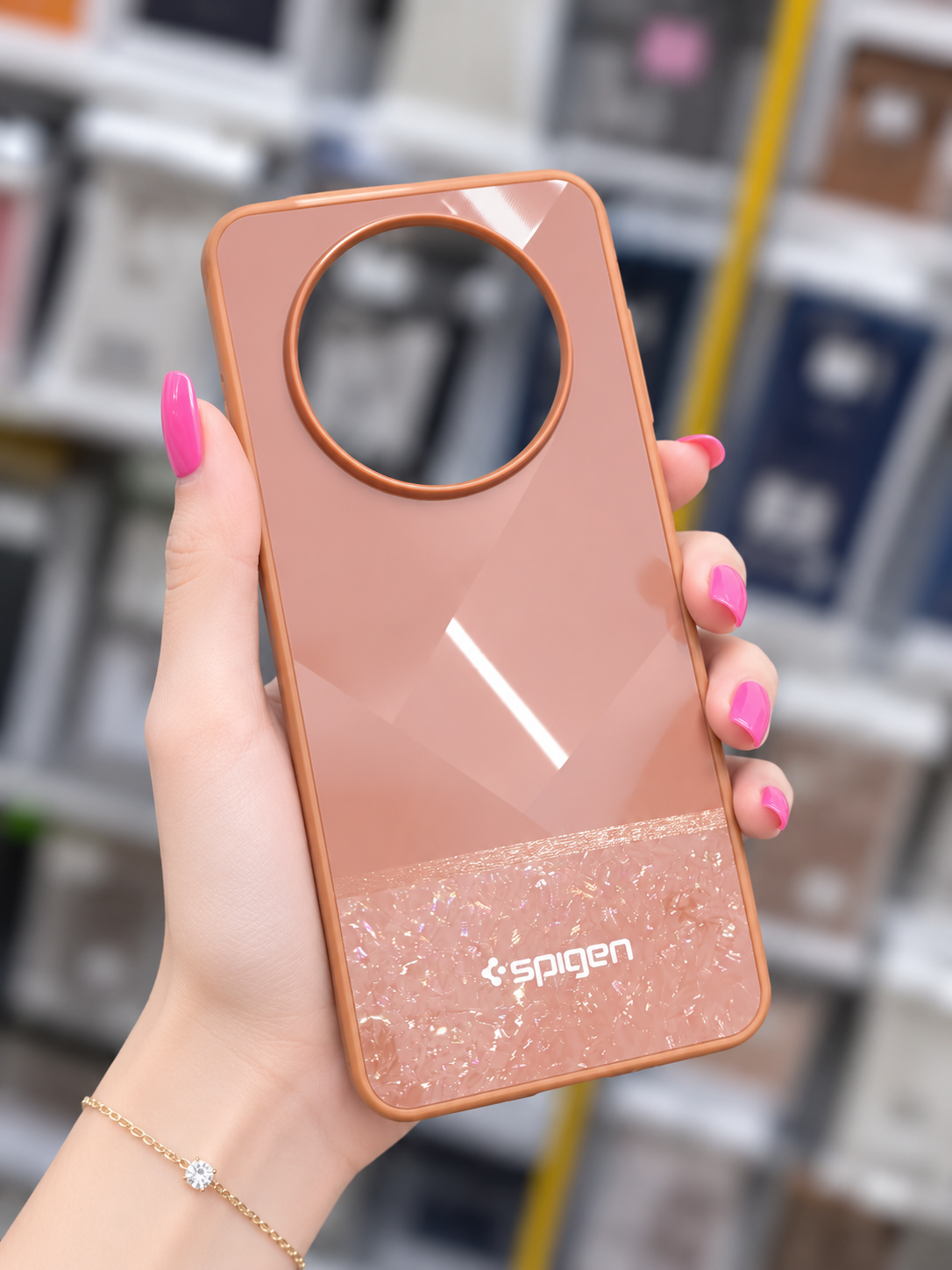 A3 Back Cover | Glossy Geometric Pouch | Shiny Phone Case