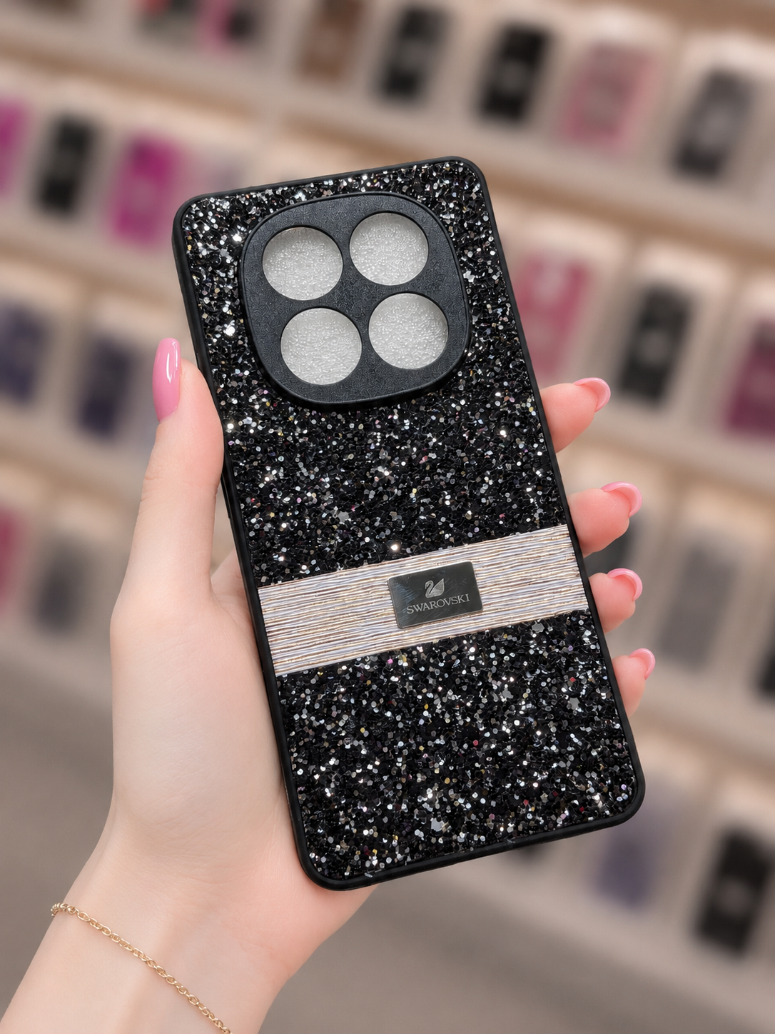 Note 14 Pro Back Cover | Glitter Pouch | Stylish Girls Phone Case